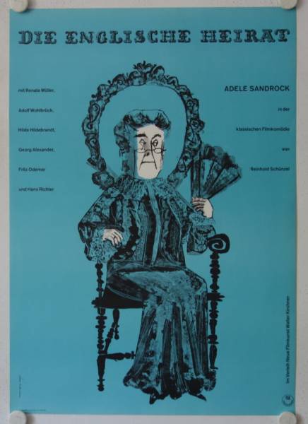 Die englische Heirat originales deutsches Filmplakat (R50s)